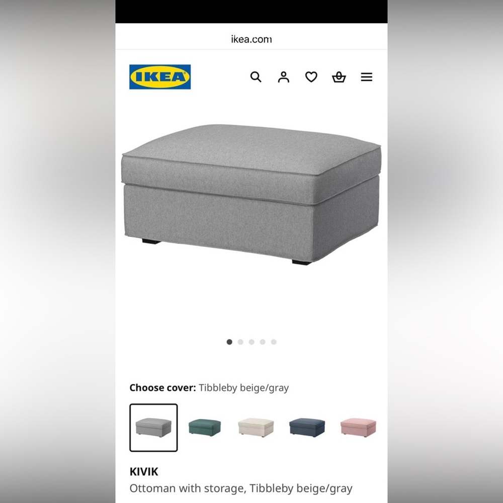 IKEA KIVIK Ottoman Cover